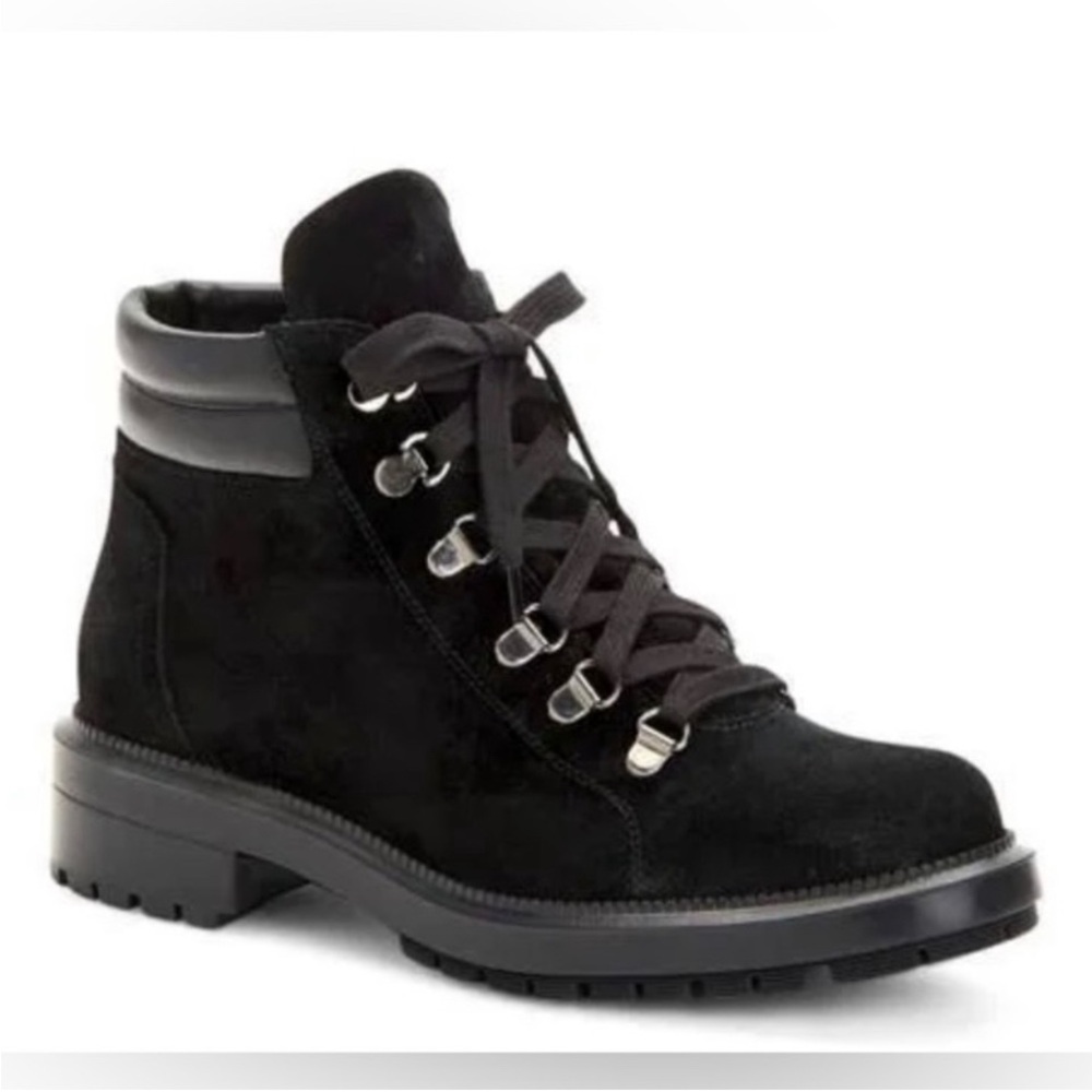 New! Aquatalia Womens Liviana Suede Lace Up Hiker Boot Size 7.5